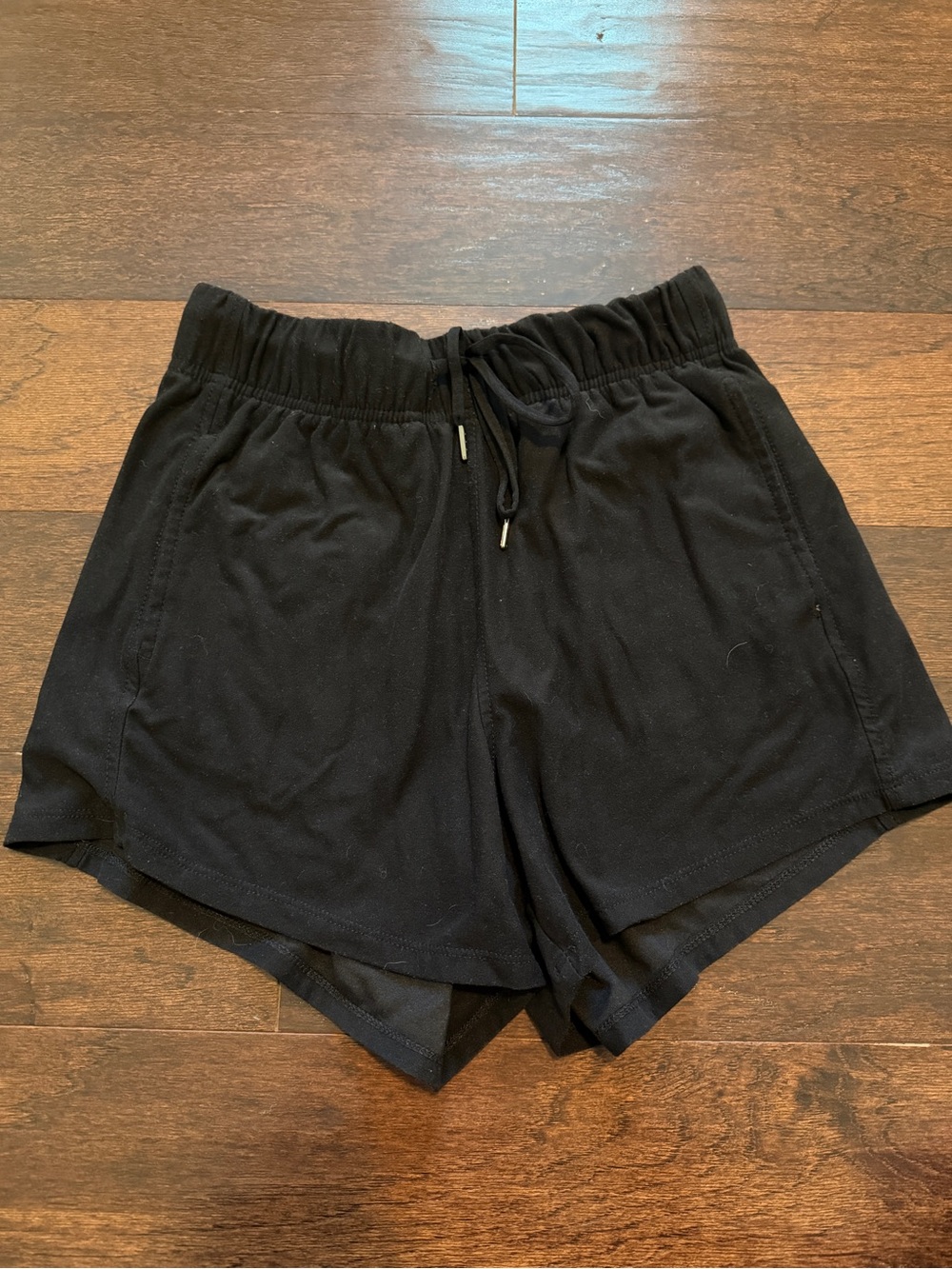 Athletic Works Women's Black Elastic Waist Athletic Shorts